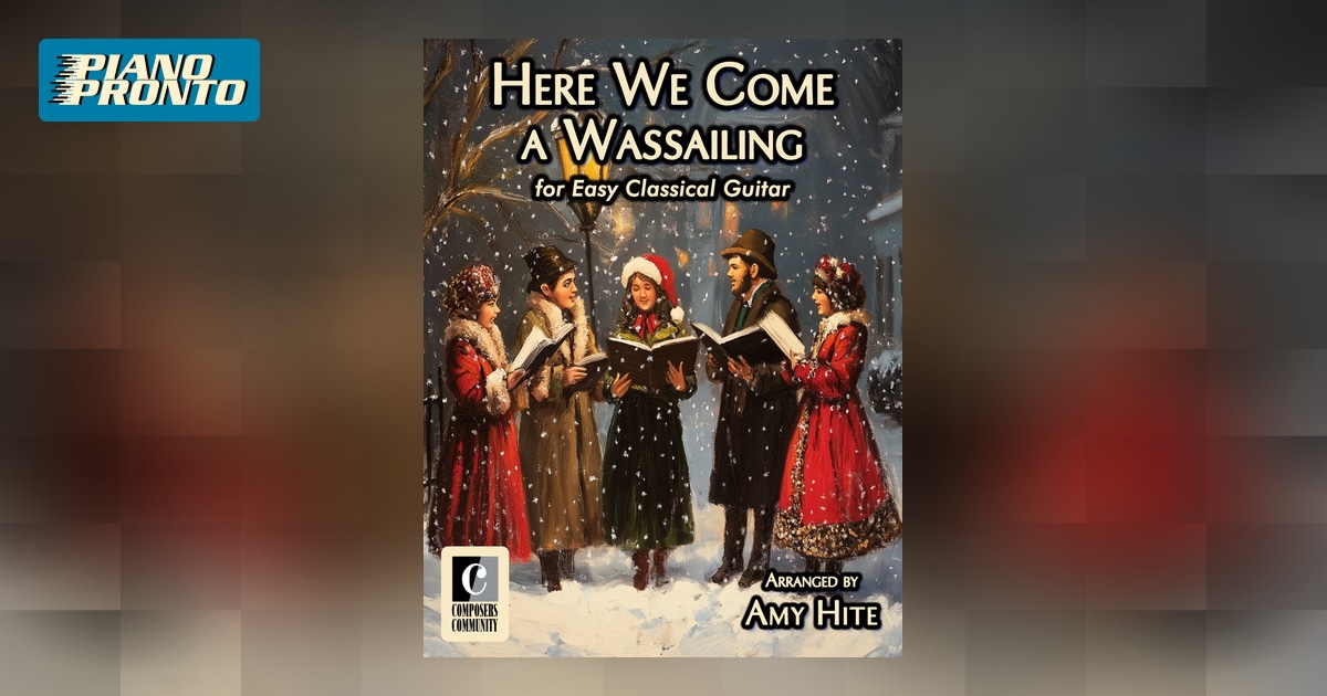 Here We Come A Wassailing Standard Notation Piano Pronto Publishing