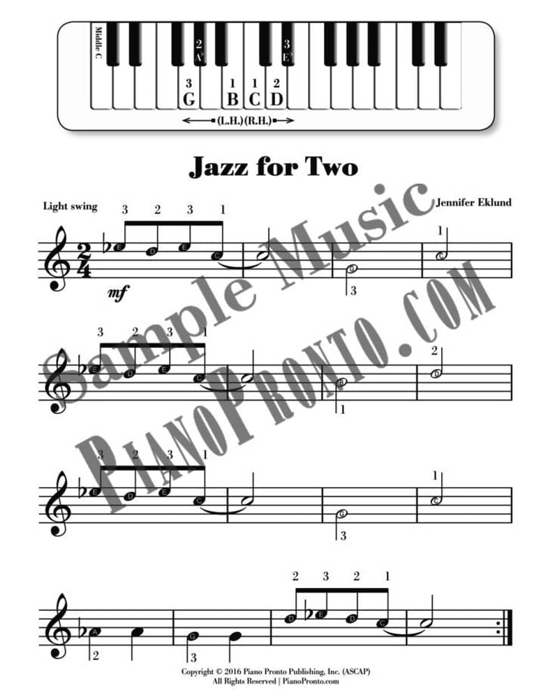 Look Inside | Jazz for Two | Piano Pronto Publishing