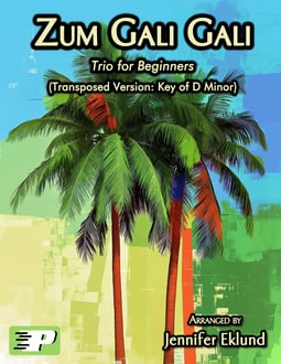 Zum Gali Gali Trio for Beginners (Key of D Minor) (Digital: Single User)