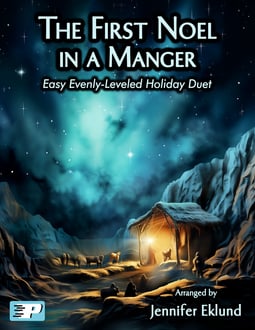 The First Noel in a Manger Easy Evenly-Leveled Duet (Digital: Studio License)