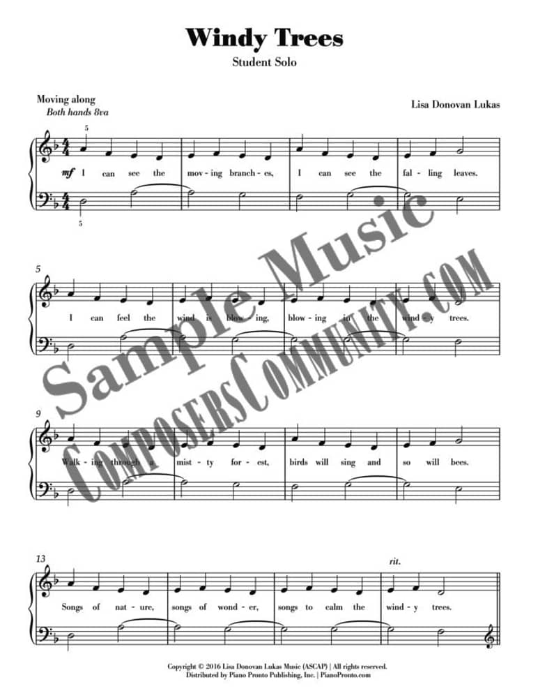Look Inside | Windy Trees | Piano Pronto Publishing