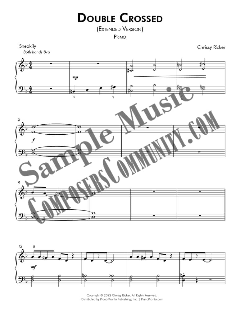 Look Inside | Double Crossed (Extended Version) | Piano Pronto Publishing