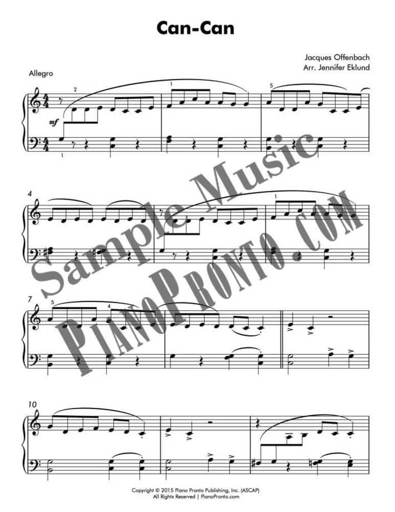 Look Inside | Can-Can | Piano Pronto Publishing