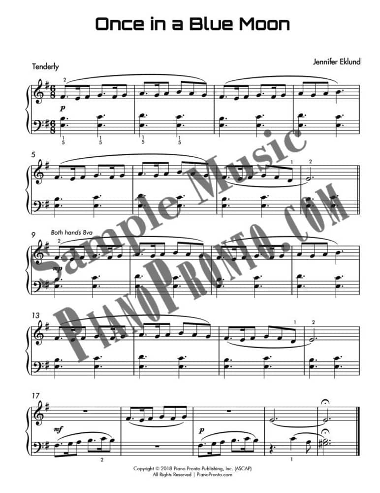 Look Inside | Once in a Blue Moon | Piano Pronto Publishing