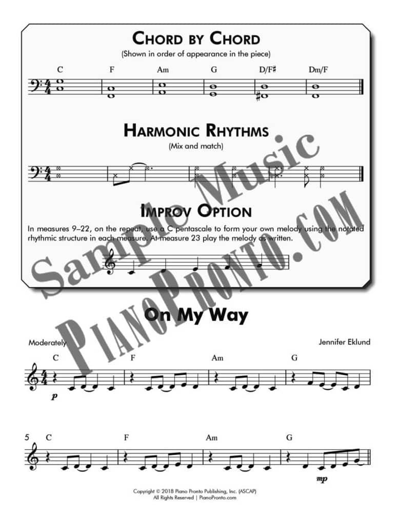 Look Inside | On My Way | Piano Pronto Publishing