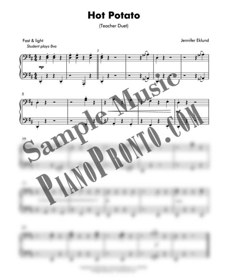 Look Inside | Hot Potato | Piano Pronto Publishing