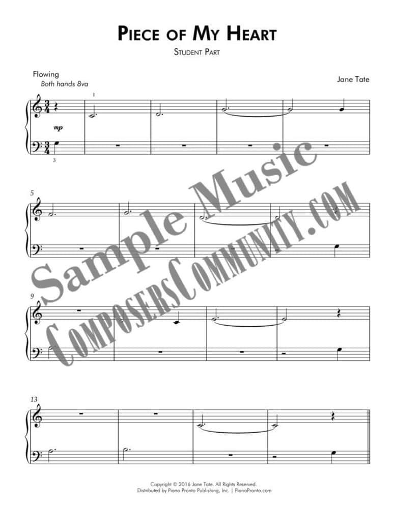 Look Inside | Piece of my Heart | Piano Pronto Publishing