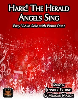 Hark! The Herald Angels Sing Easy Violin and Piano (Digital: Single User)