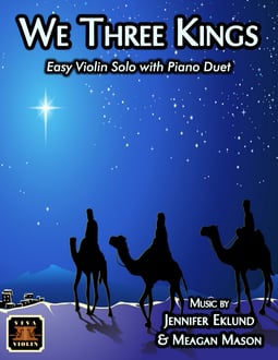 We Three Kings Easy Violin and Piano (Digital: Single User)