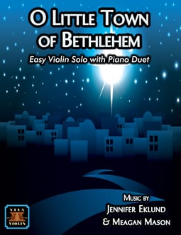 O Little Town of Bethlehem Easy Violin and Piano (Digital: Studio License)
