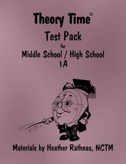 Theory Time® Reproducible Series: Test Pack Middle School/High School 1A