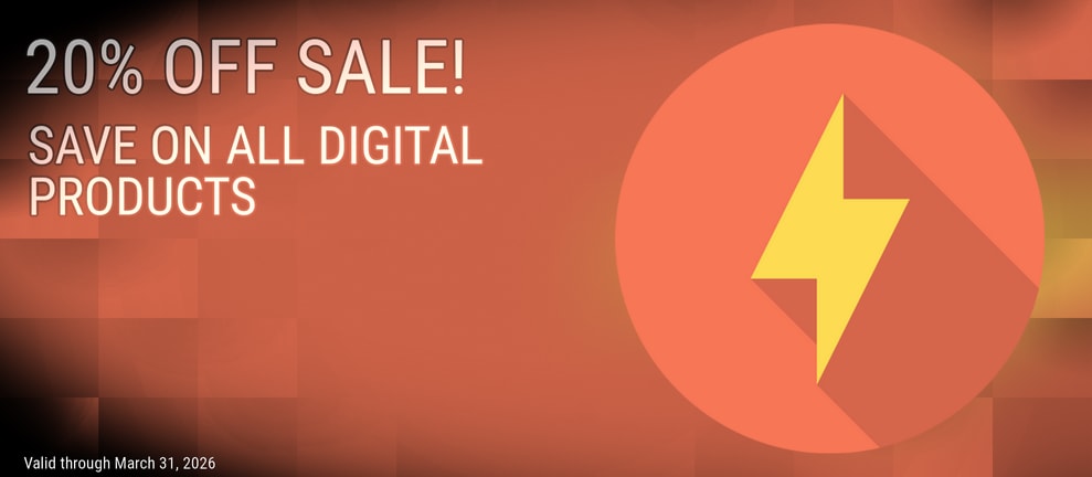 20% OFF SALE! SAVE ON ALL DIGITAL PRODUCTS