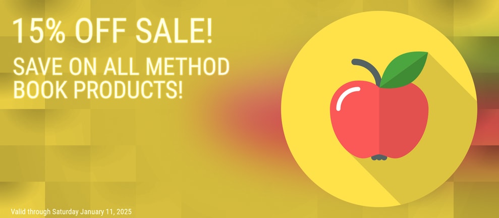 15% OFF SALE! SAVE ON ALL METHOD BOOK PRODUCTS!