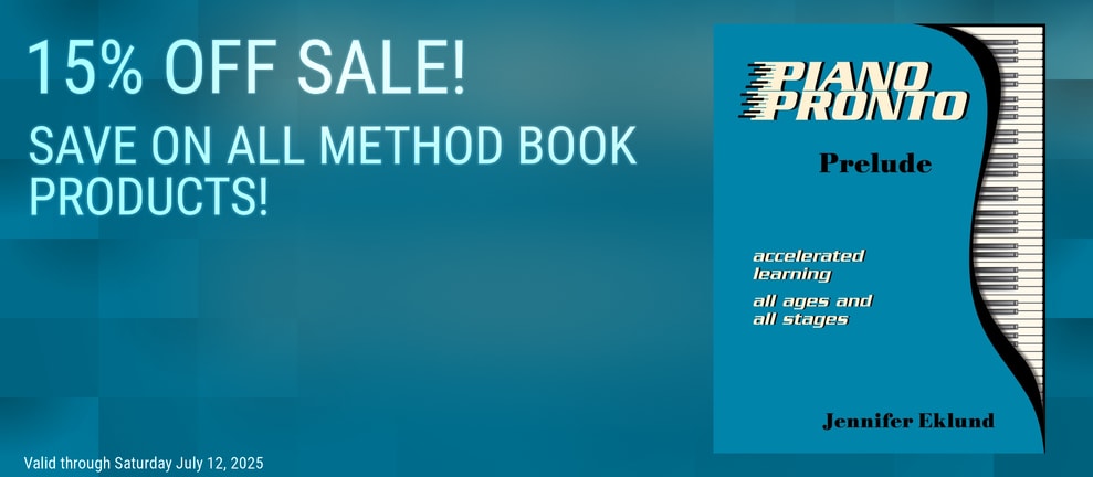 15% OFF SALE! SAVE ON ALL METHOD BOOK PRODUCTS!